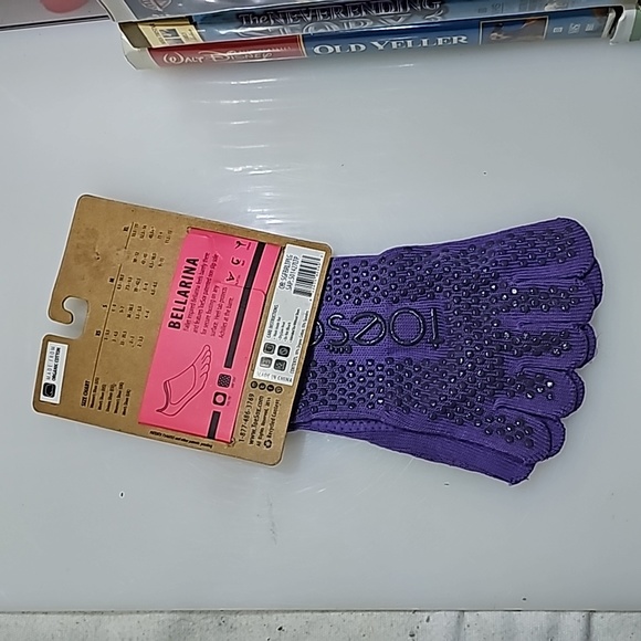 Toesox Bellarina Full toe grip socks size L - Picture 2 of 5